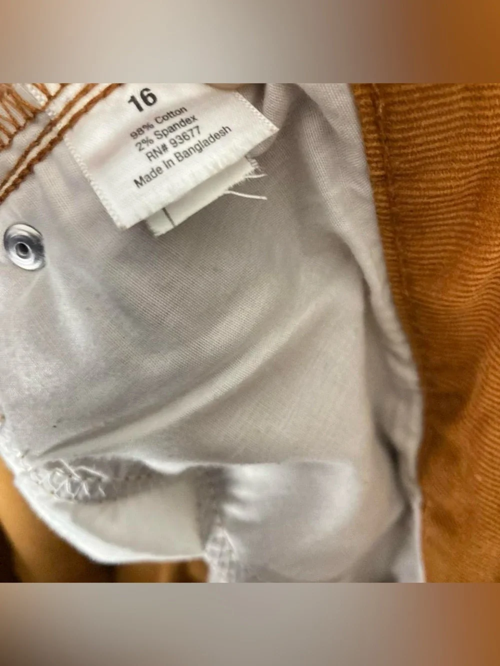 A.N.A mustard corduroy pants with a relaxed fit 16